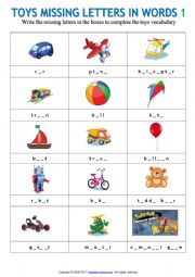 Toys vocabulary practice