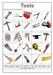 English Worksheet: TOOLS