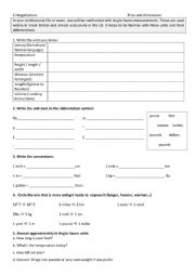 English Worksheet: Converting prices and measurements