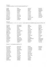 English Worksheet: Ed Ending