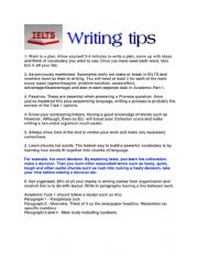 English Worksheet: Writing tips For IELTS success 