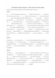 English Worksheet: Past Simple and Past Continuous