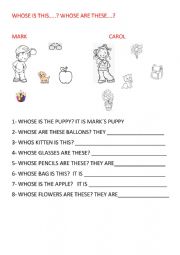 English Worksheet: Whose is this/ are these...?