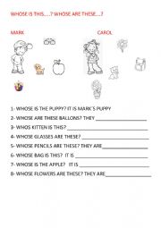 English Worksheet: Whose is this/ are these...?