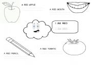 English Worksheet: I AM RED YELLOW