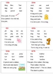 Phonics reading