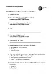English Worksheet: ted talk
