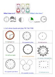 English Worksheet: Telling the Time 