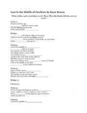English Worksheet: Lost in the Middle of Nowhere