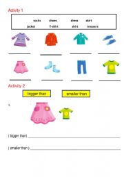 English Worksheet: clothes