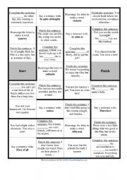 English Worksheet: Discourse markers board game