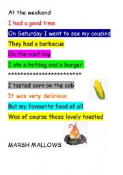 English Worksheet: At the weekend
