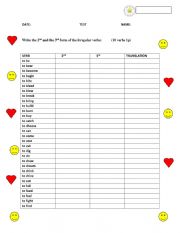 English Worksheet: Irregular verbs. 