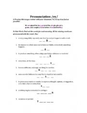 English Worksheet: Crazy ey 