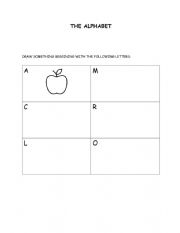 English Worksheet: the alphabet
