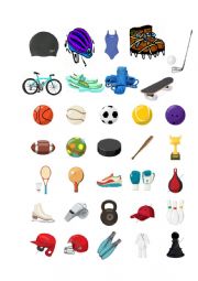 English Worksheet: sports equipment puzzle