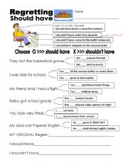 English Worksheet: Should have