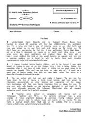 English Worksheet: 4th Form Full term Test Technical branches