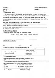 English Worksheet: test