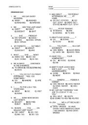 English Worksheet: grammar quiz