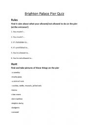 English Worksheet: Brighton Pier Quiz 