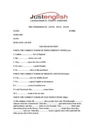 English Worksheet: QUIZZ