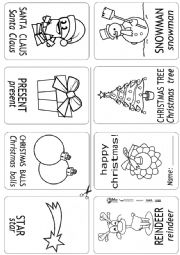 English Worksheet: xmas minibook