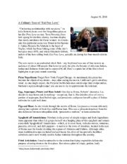 English Worksheet: EAT LRAY LOVE