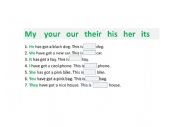 English Worksheet: Pronouns