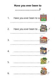 English Worksheet: Have you ever ....