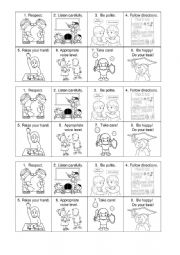 English Worksheet: Classroom rules