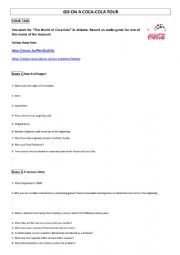 English Worksheet: Go on a coca cola Tour