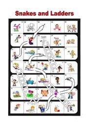 English Worksheet: Snakes and Ladders - Talents