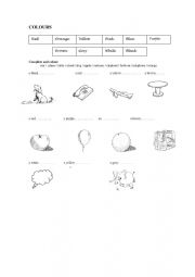 English Worksheet: COLOURS