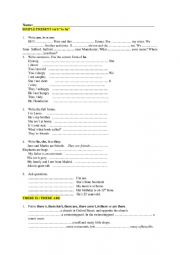 English Worksheet: verb to be 