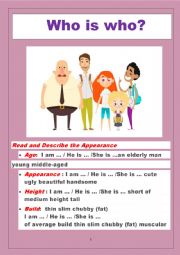 English Worksheet: who is who