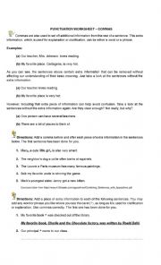 English Worksheet: Punctuation Worksheet