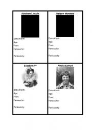 Historical people cards