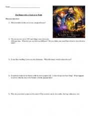English Worksheet: House with a clock in its walls