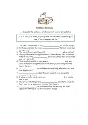 English Worksheet: Conditional Sentences for the Upper Intermediate