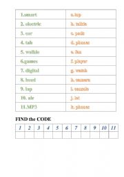 English Worksheet: gadgets (matching cards)