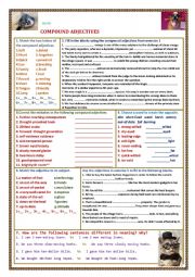 English Worksheet: MORE COMPOUND ADJECTIVES