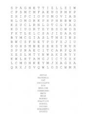 English Worksheet: Easy word search
