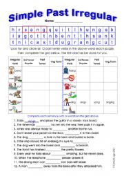 Simple Past Irregular 1 with Keys