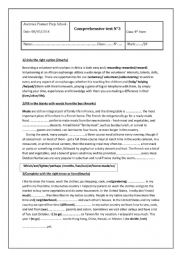 End of Term Test 3 (9th Form)