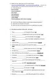 English Worksheet: Tenses