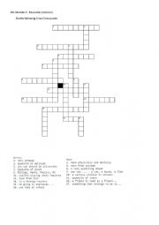 English Worksheet: 9th form - Module 2- Criss-Cross puzzle on education