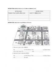 English Worksheet: Before and after