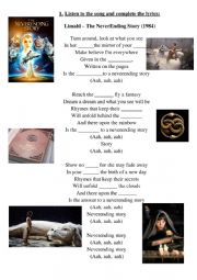 English Worksheet: The NeverEnding story