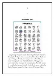 English Worksheet: Hobbies